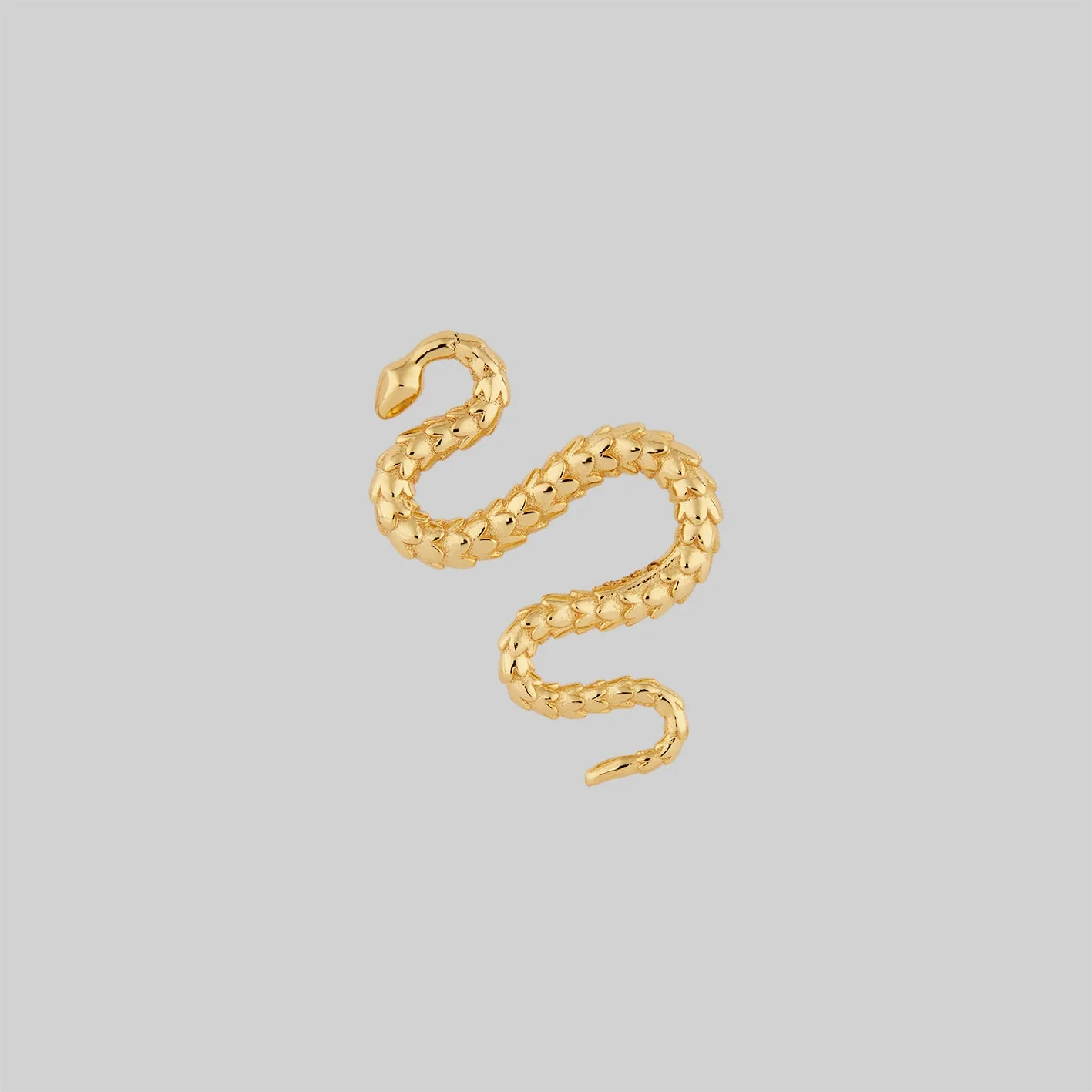 MINERVA. Snake Stud Earring - Gold - Image 4