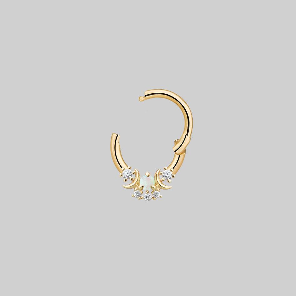 MOONDANCE. Moon Gold Clicker Ring - Septum - Image 3