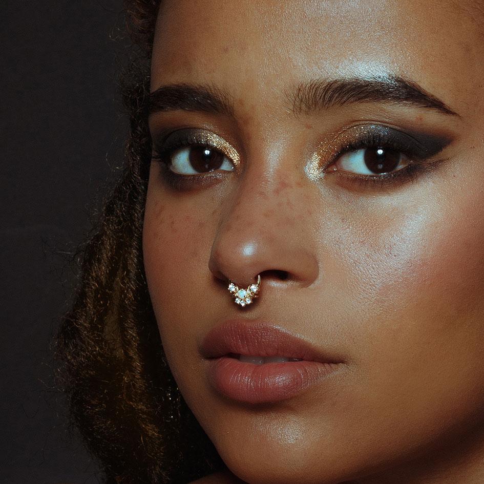 MOONDANCE. Moon Gold Clicker Ring - Septum - Image 4