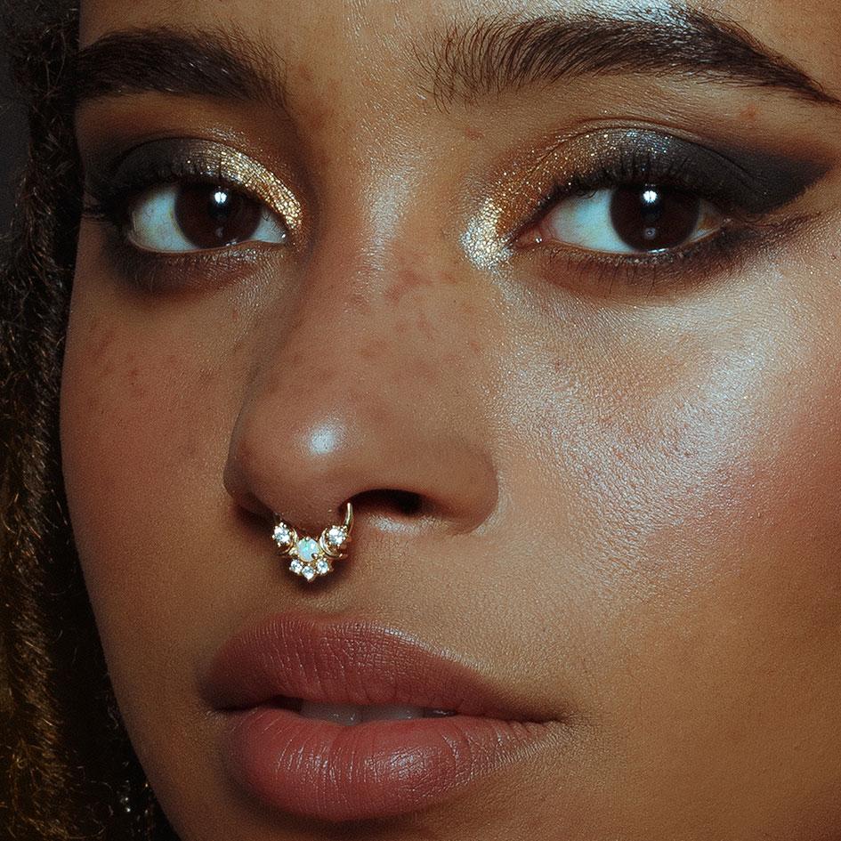 MOONDANCE. Moon Silver Clicker Ring - Septum - Image 4