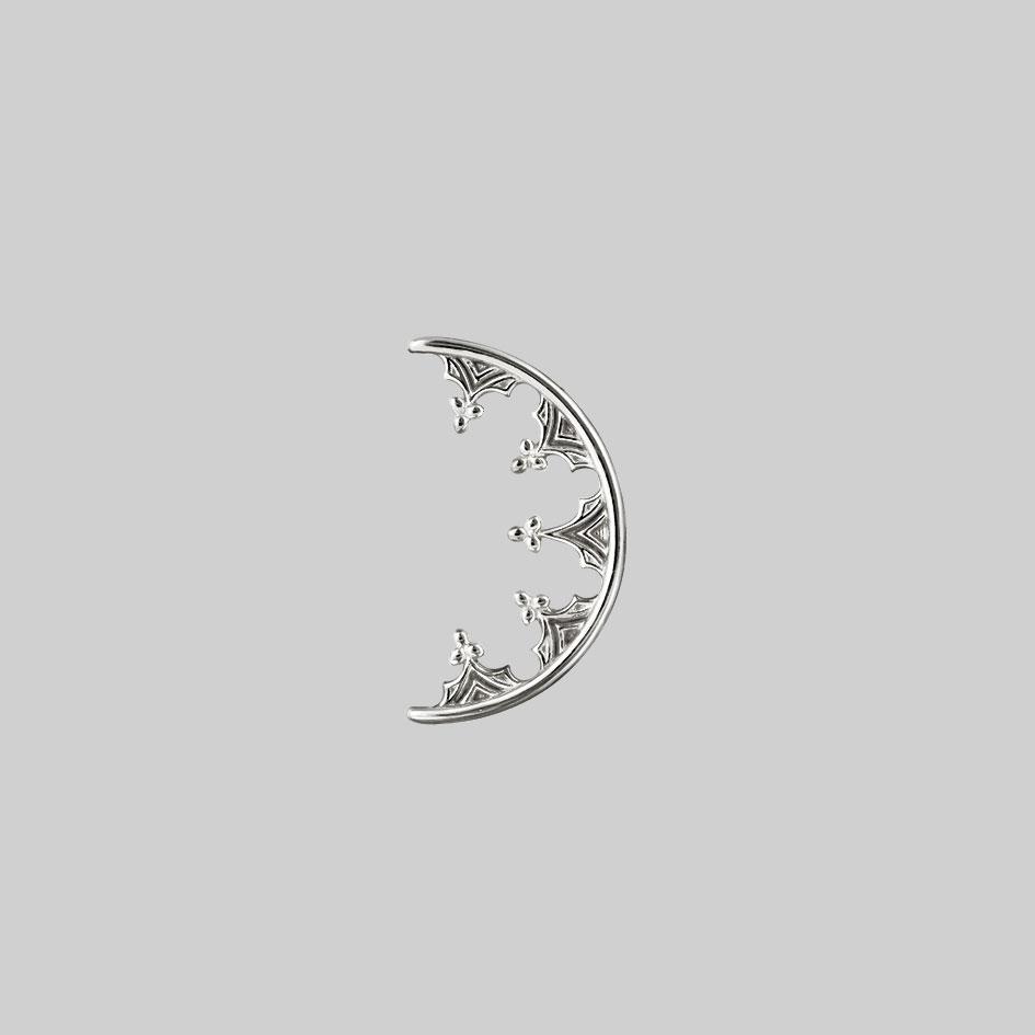 MORWENA. Gothic Arch Stud Earring - Silver - Image 3