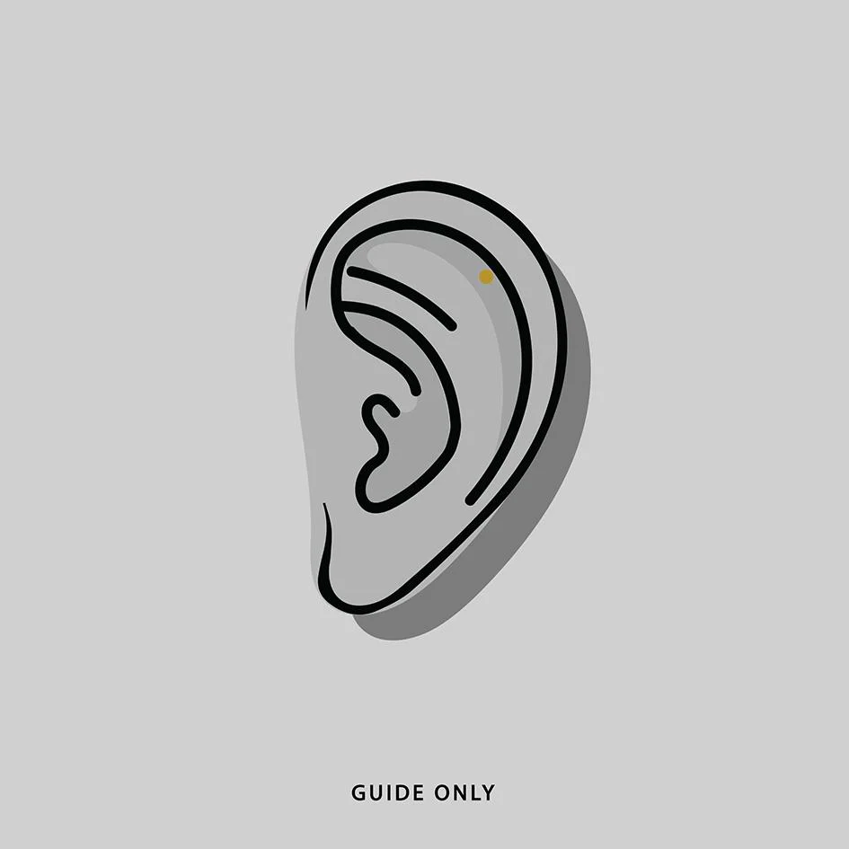 NARCISSA. Silver Web Stud Earring - Helix - Image 3