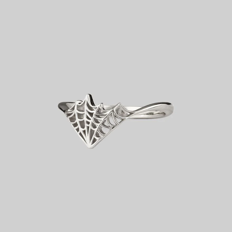 NARCISSA. Web Ring - Silver - Image 3