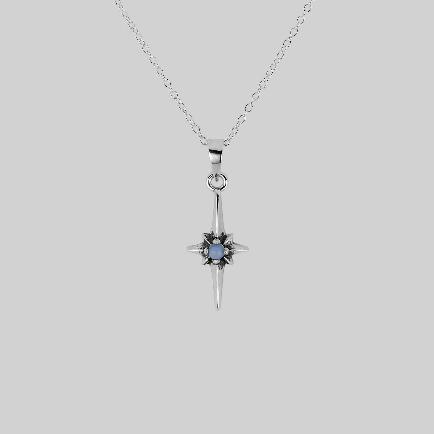 NOVA. Star Flare Opalite Necklace - Silver - Image 2
