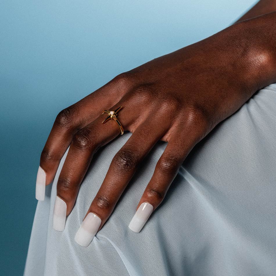 NOVA. Star Flare Opalite Ring - Gold - Image 2