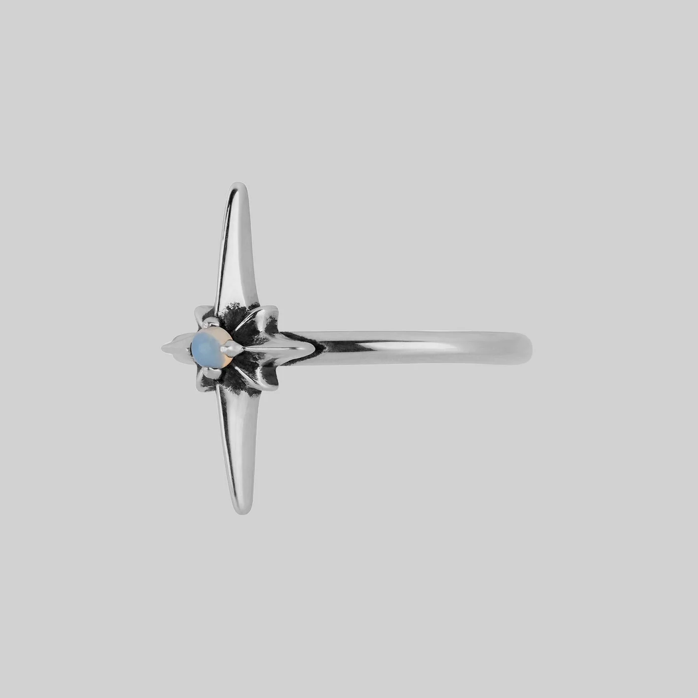 NOVA. Star Flare Opalite Ring - Silver - Image 3