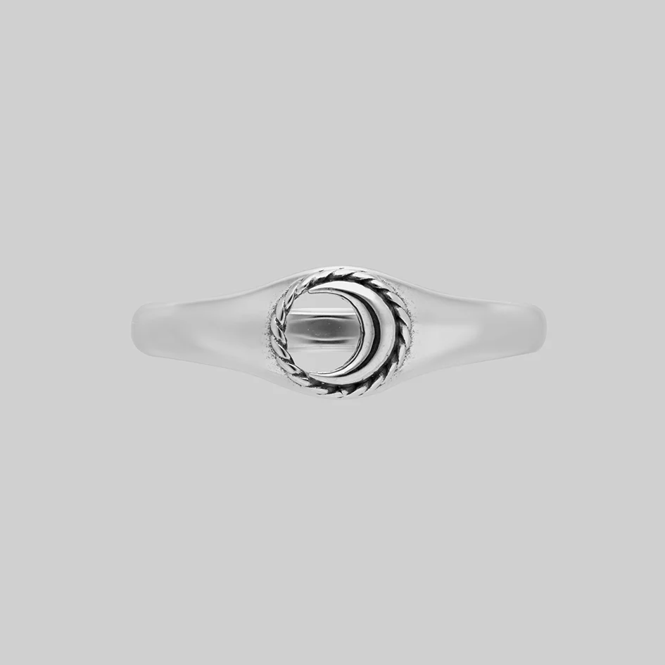 NOX. Moon Signet Ring - Silver