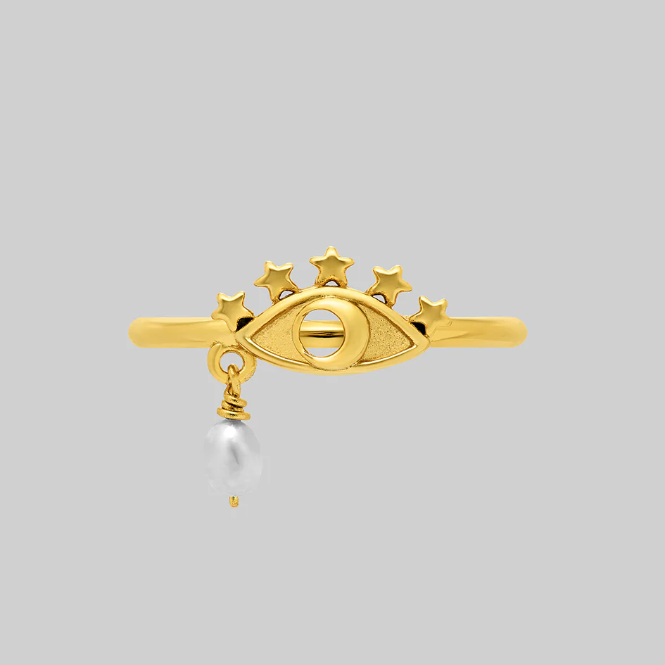 OCULUS. Starry Eyed Pearl Ring - Gold - Image 2