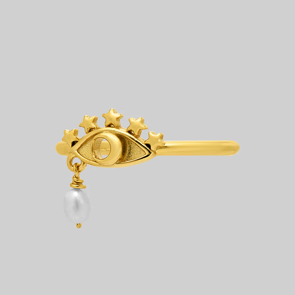 OCULUS. Starry Eyed Pearl Ring - Gold - Image 3