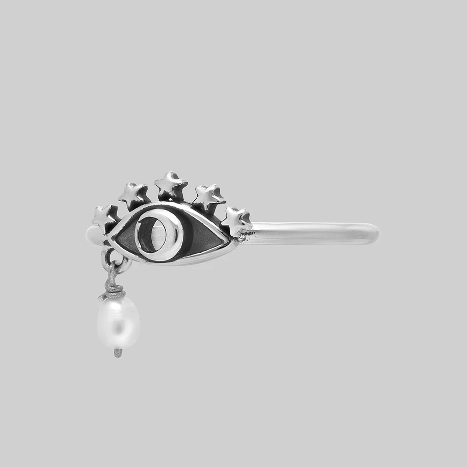OCULUS. Starry Eyed Pearl Ring - Silver - Image 3