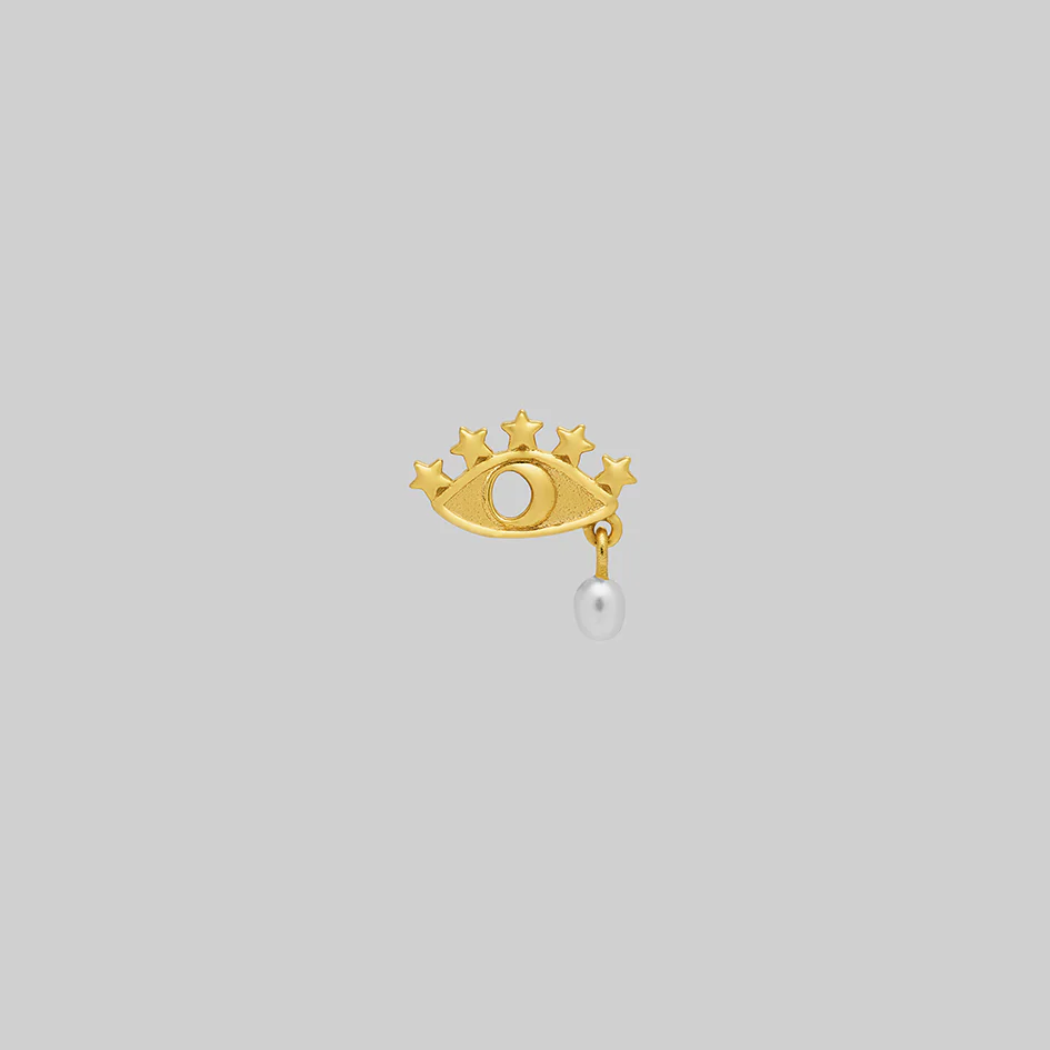 OCULUS. Starry Eyed Pearl Stud Earring - Gold