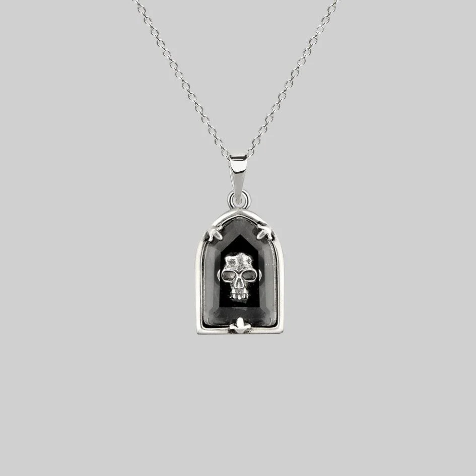 OMINOUS. Skull Under Glass™ Necklace - Silver