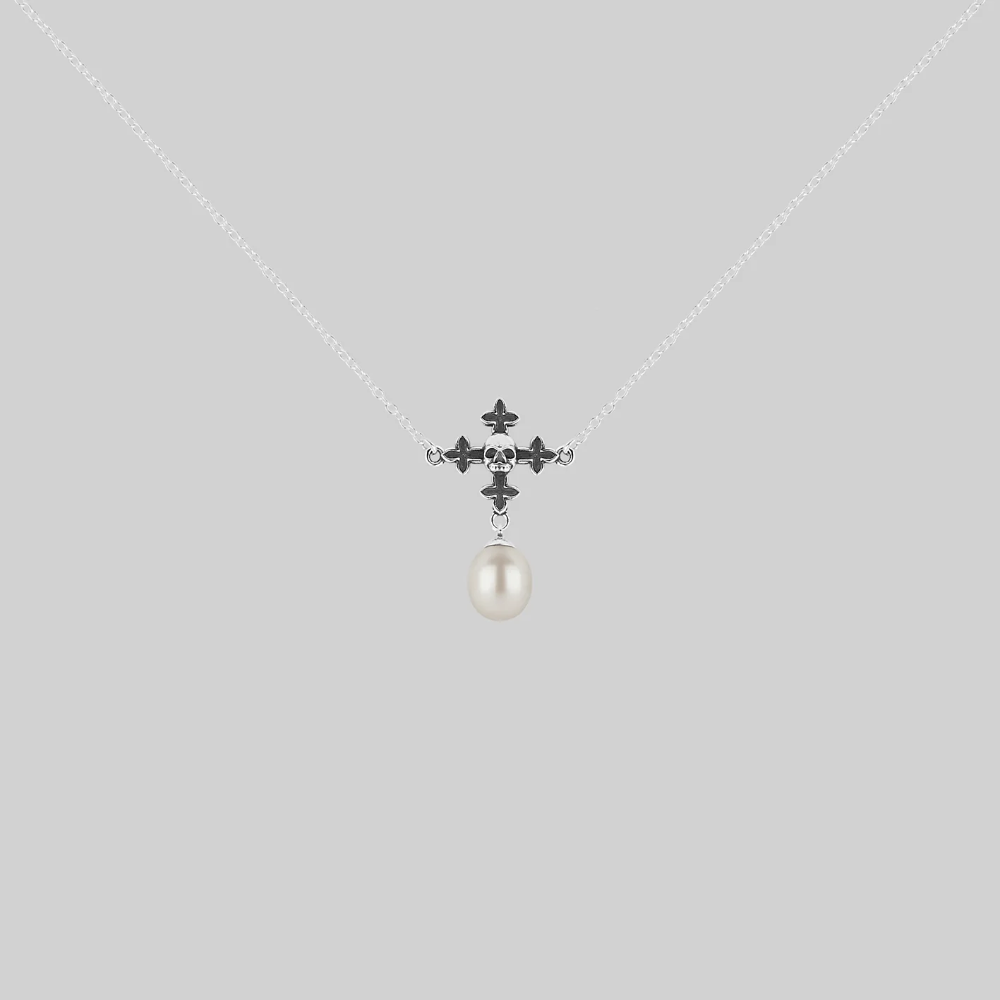 OPHELIA. Medieval Cross Collar - Silver - Image 2