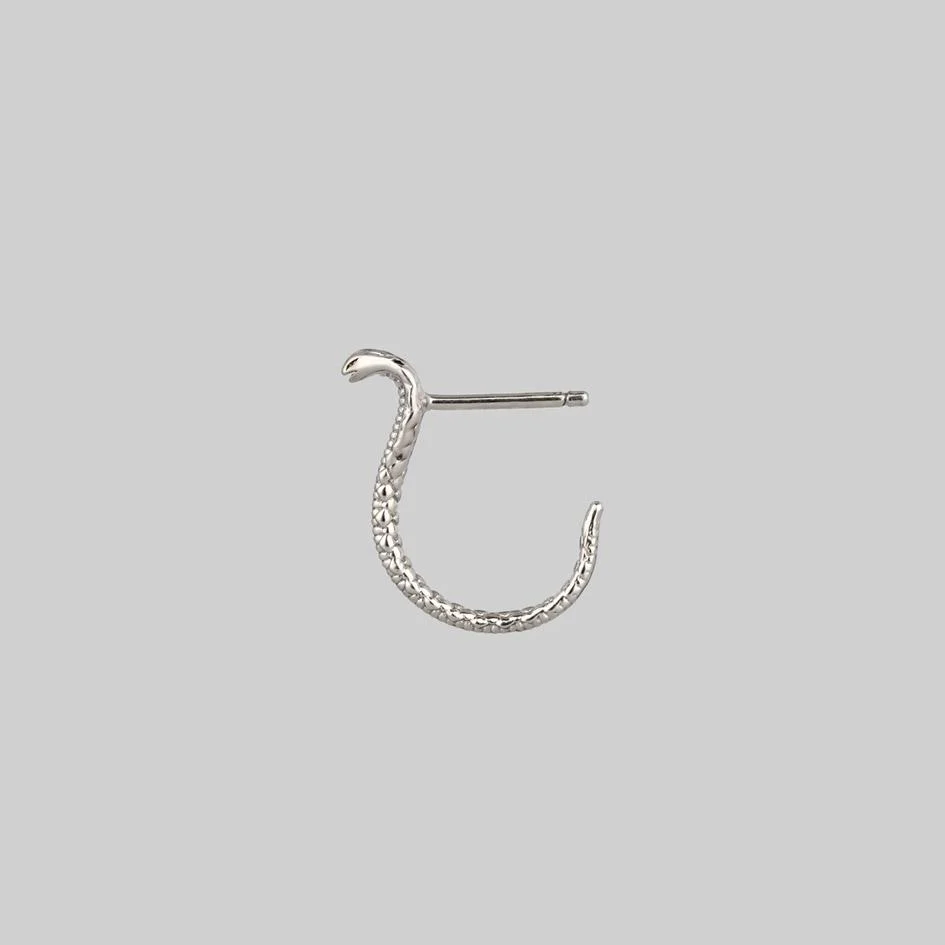 OPHIDIA. Mini Serpent Earrings - Silver - Image 4