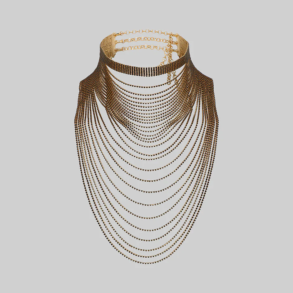 PIERROT. Dazzle Chain Body Adornment - Gold - Image 3