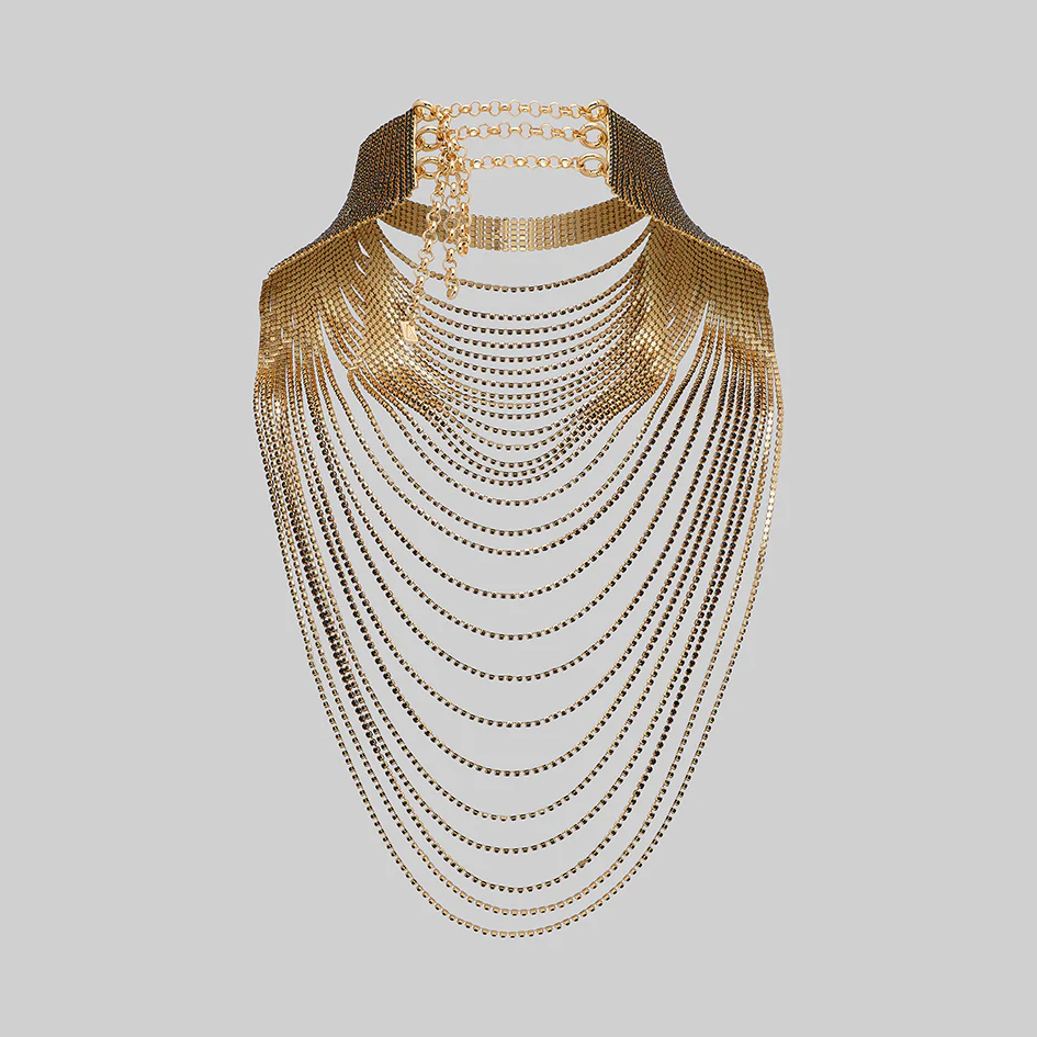 PIERROT. Dazzle Chain Body Adornment - Gold - Image 4