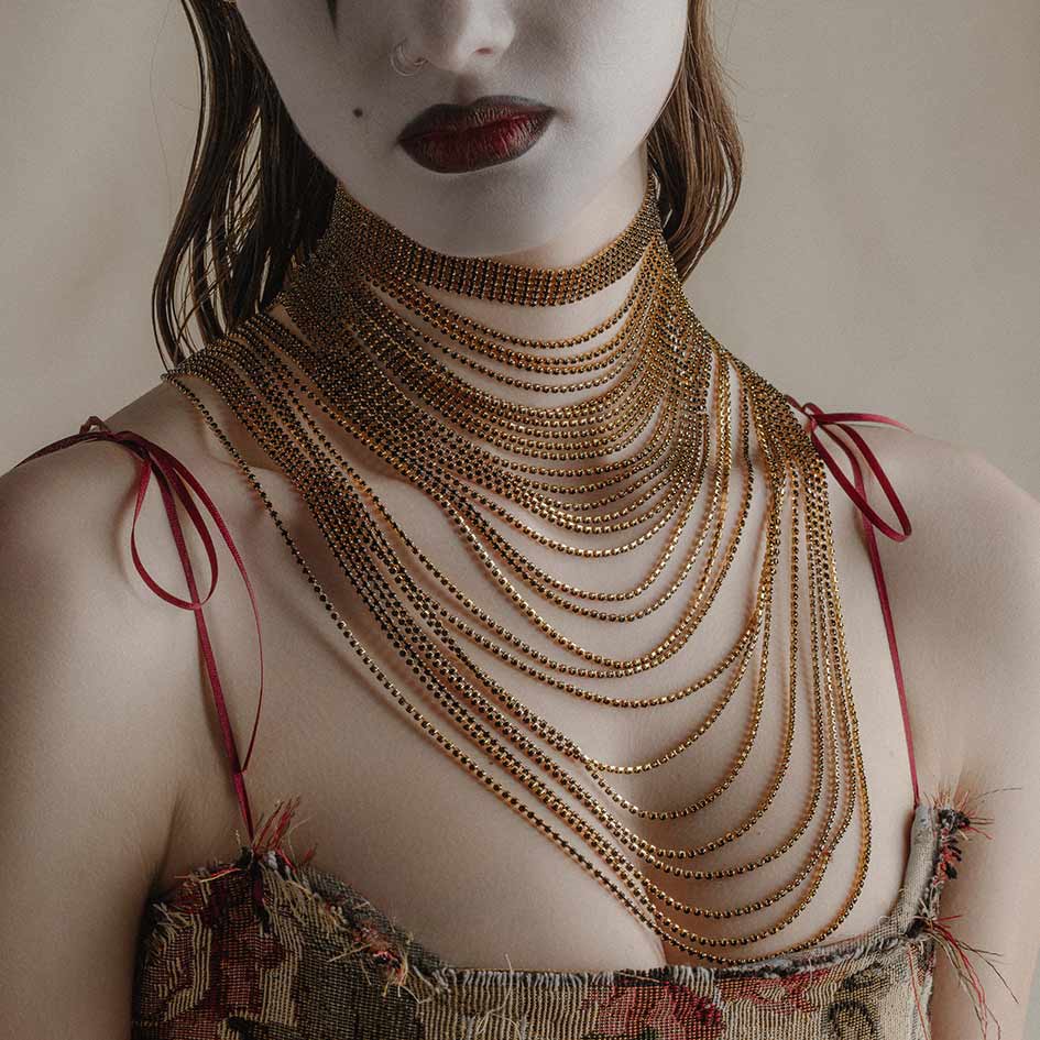 PIERROT. Dazzle Chain Body Adornment - Silver - Image 2