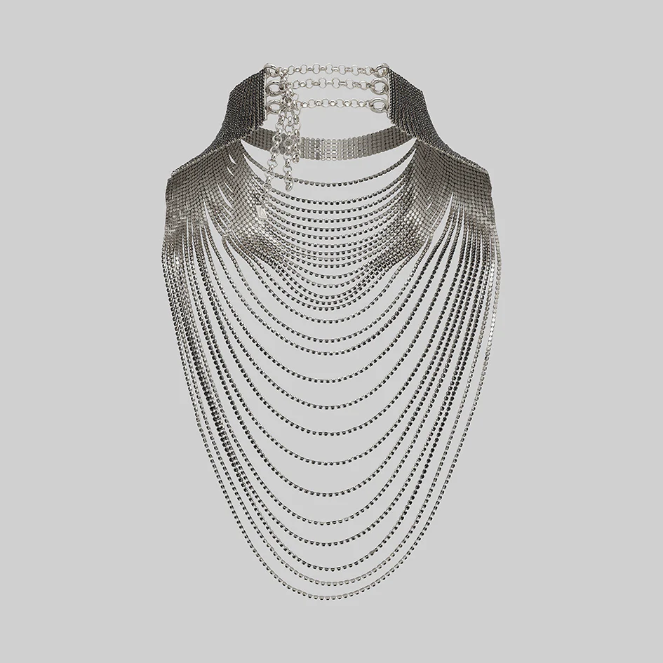 PIERROT. Dazzle Chain Body Adornment - Silver - Image 3