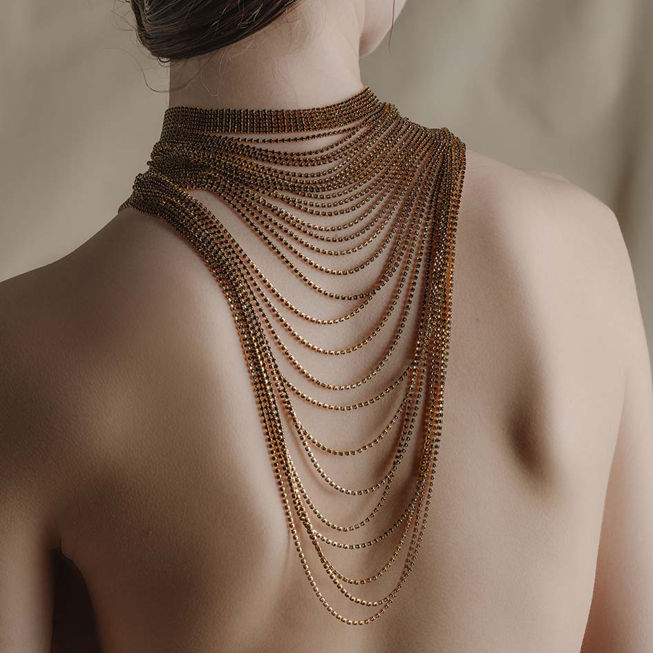 PIERROT. Dazzle Chain Body Adornment - Silver - Image 5