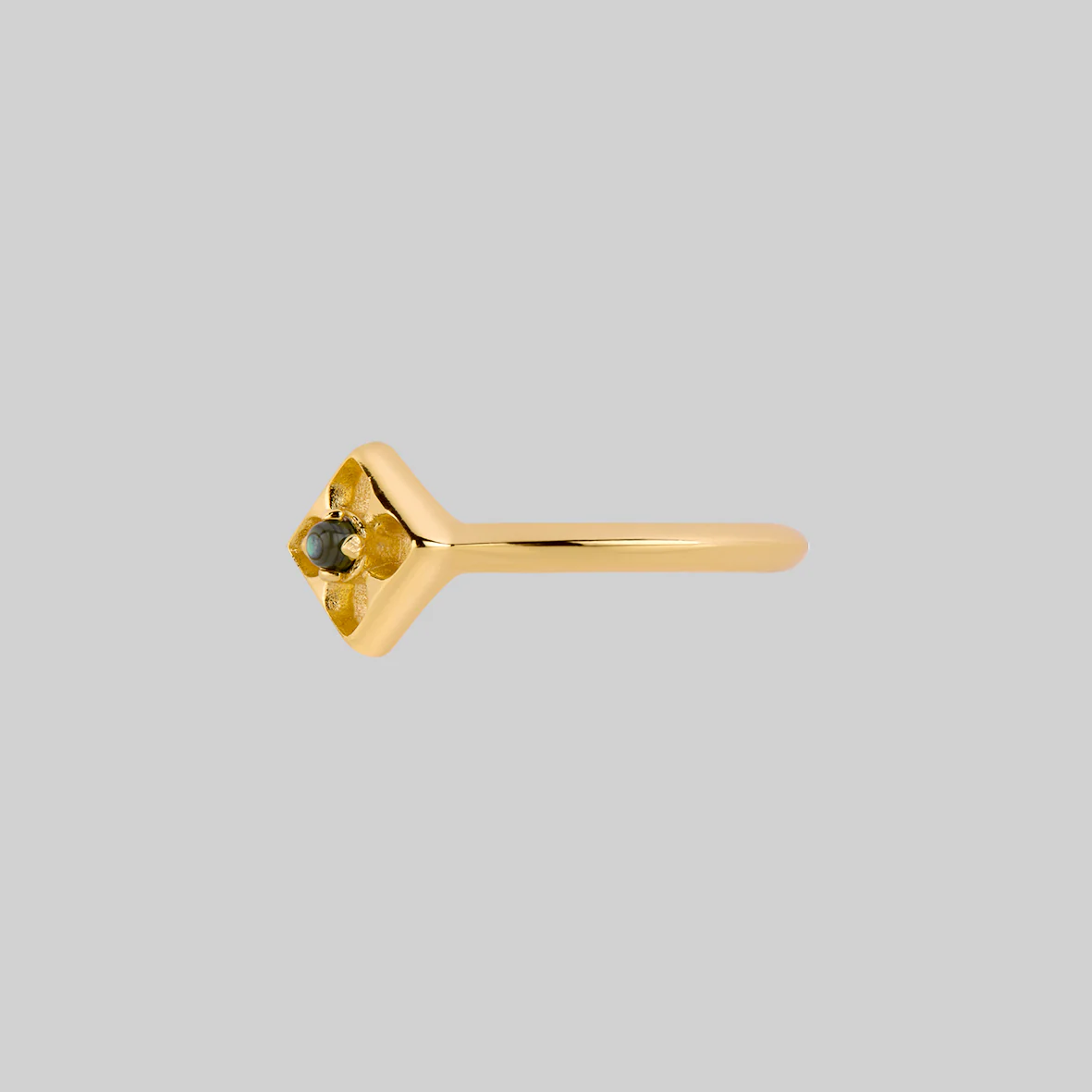 QUEST. Gothic Tracery Abalone Shell Ring - Gold - Image 3