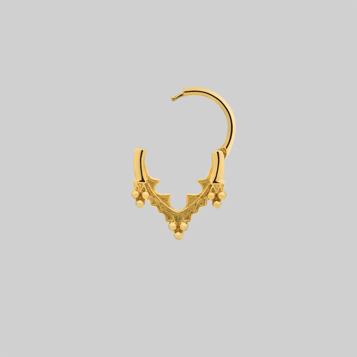 RELIQUARY. Cathedral Arch Septum Clicker Ring - Gold - Image 2