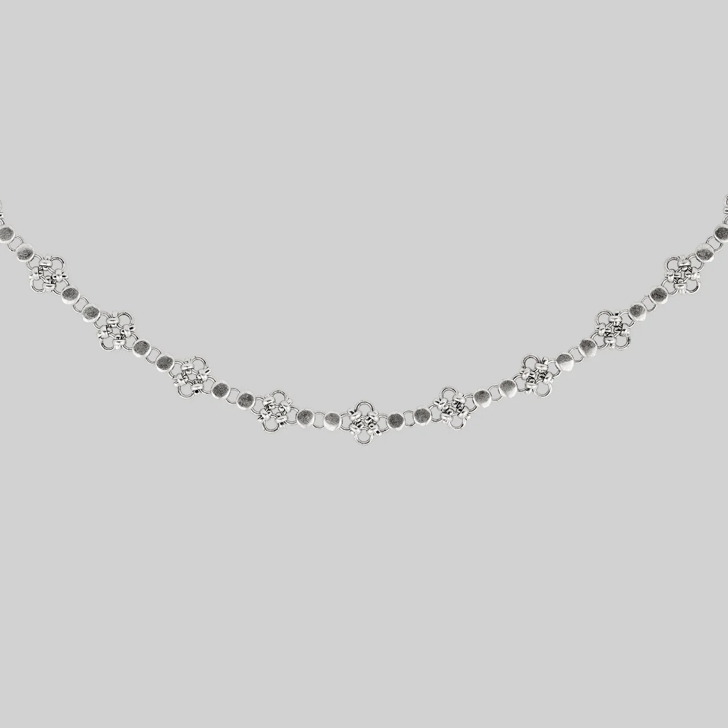 RUBIOUS. Chainmail Collar - Silver - Image 3