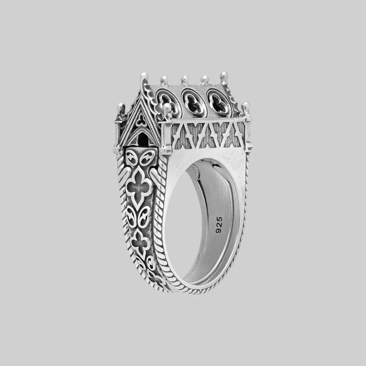 SACRARIUM. Secret Tomb Double Ring - Silver - Image 3