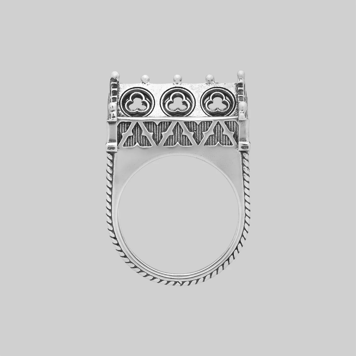 SACRARIUM. Secret Tomb Double Ring - Silver - Image 4