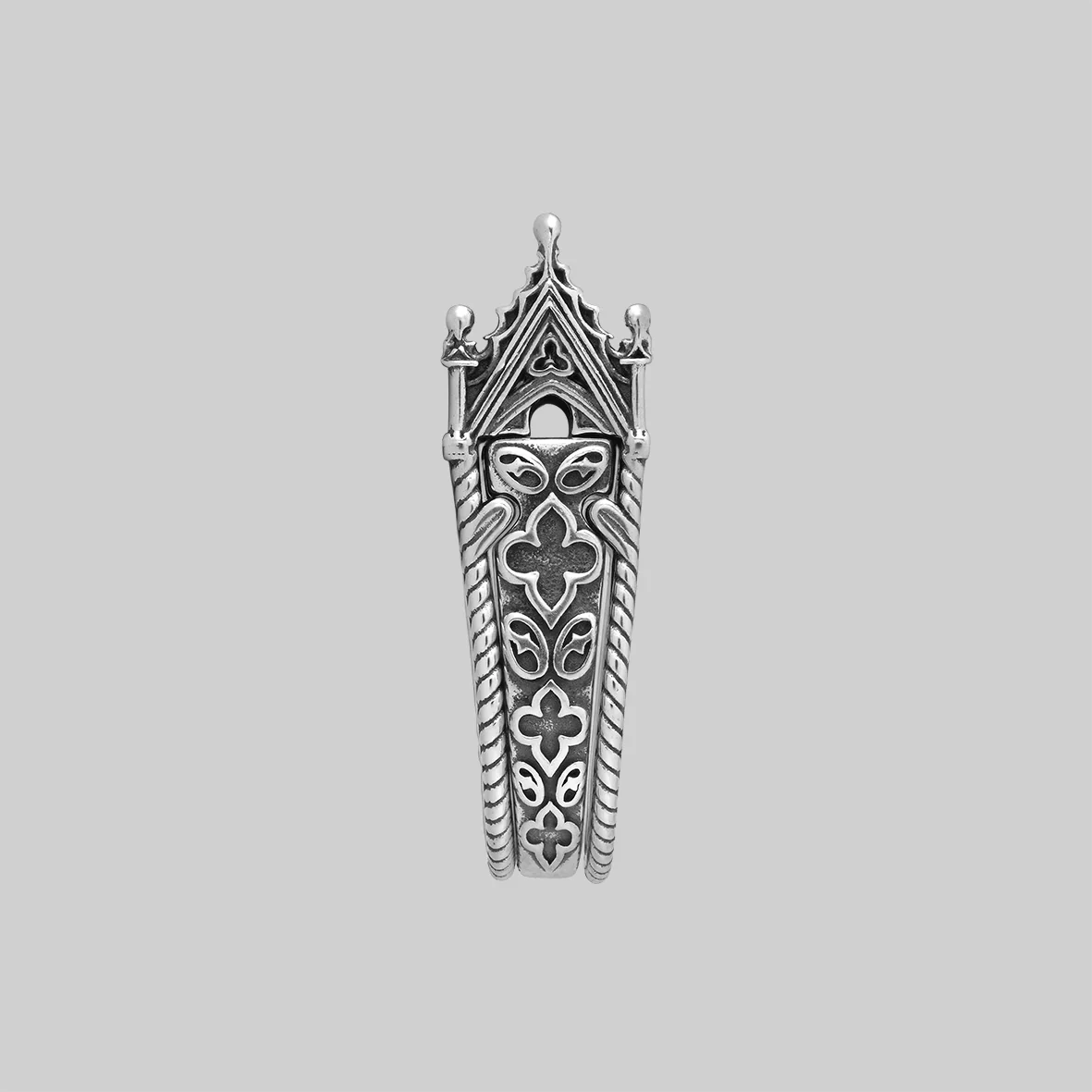SACRARIUM. Secret Tomb Double Ring - Silver - Image 6