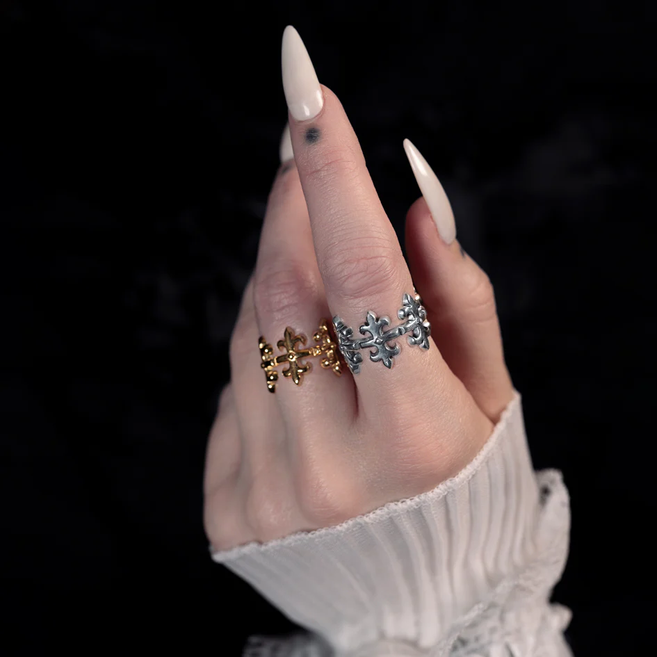 SANCTUARY. Medieval Fortress Wide Band Ring - Gold