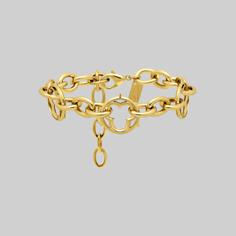 SANCTUM. Gothic Link Bracelet - Gold - Image 2