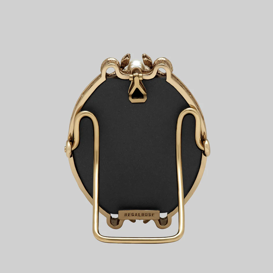SERPENTINE. Double Serpent Pearl Photo Frame - Gold - Image 4