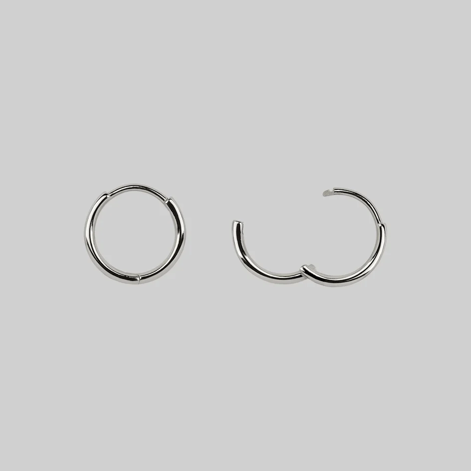 AMPHITRITE. Ornate Teardrop Hoop Earrings - Silver - Image 4