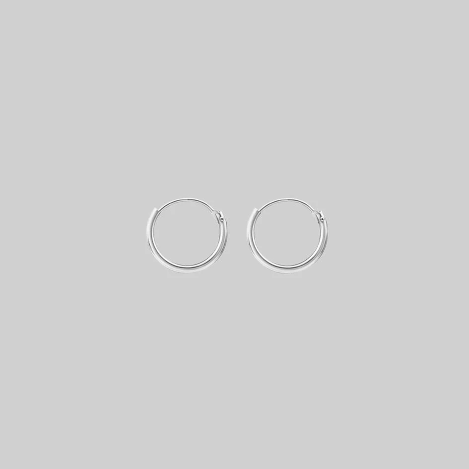 Small Silver Hoops - Image 3