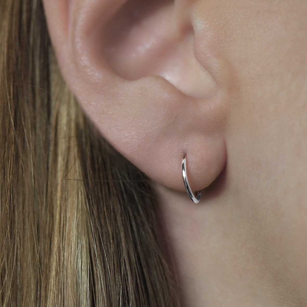 Small Silver Hoops - Image 4