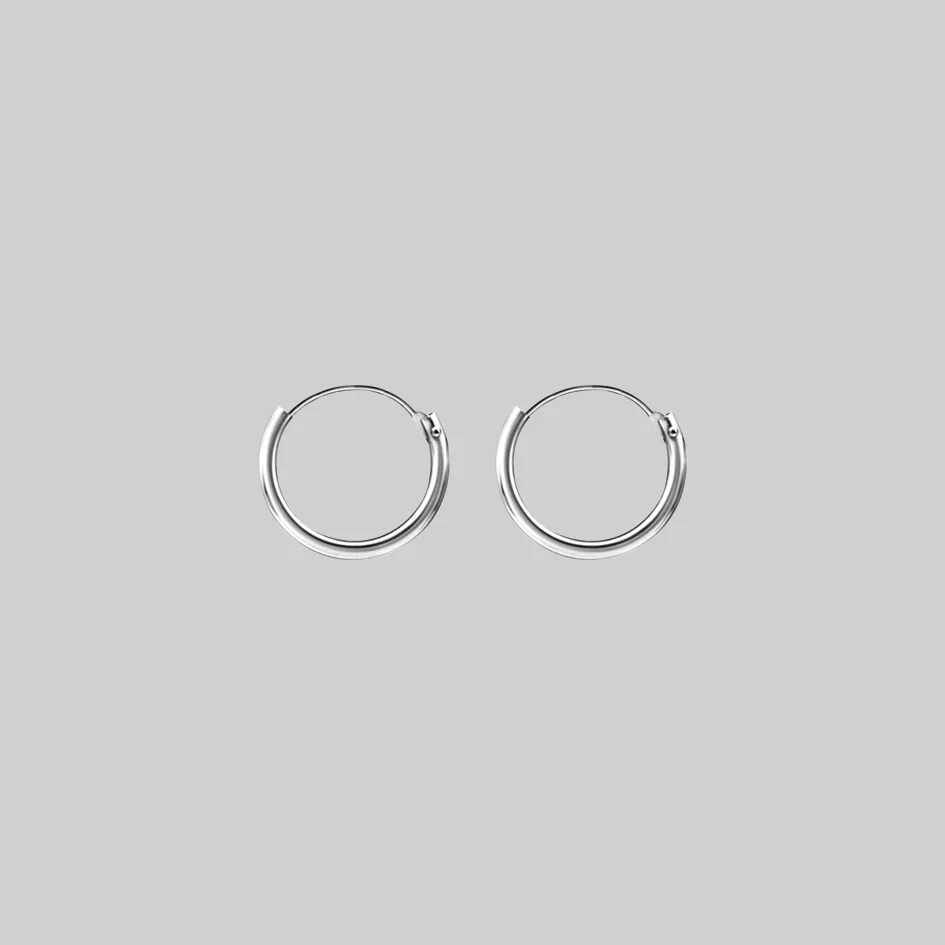 Small Silver Hoops - Image 5