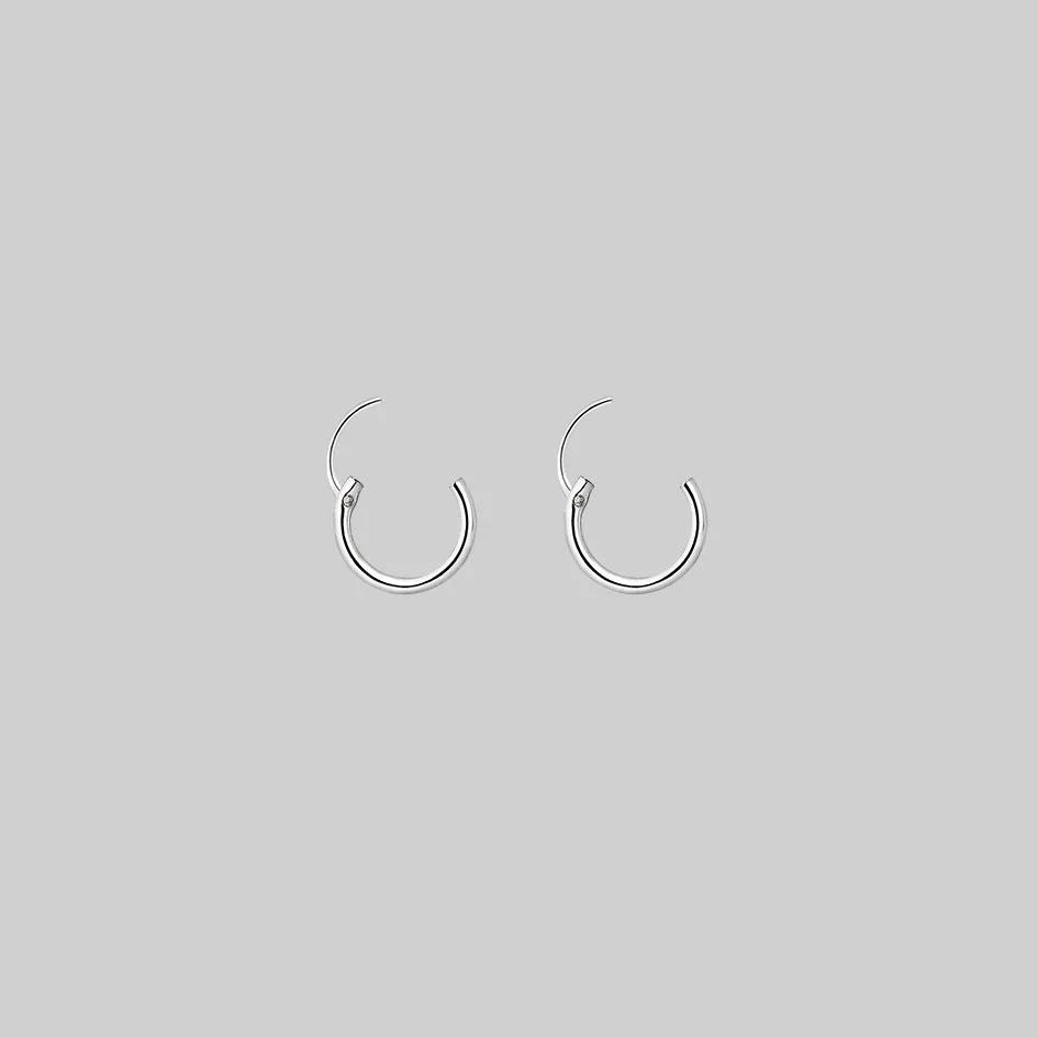 Small Silver Hoops - Image 6