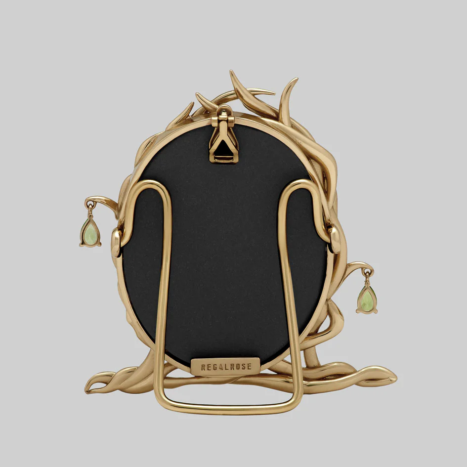 SWAMP ROOTS. Forest Gateway Peridot Photo Frame - Gold - Image 4