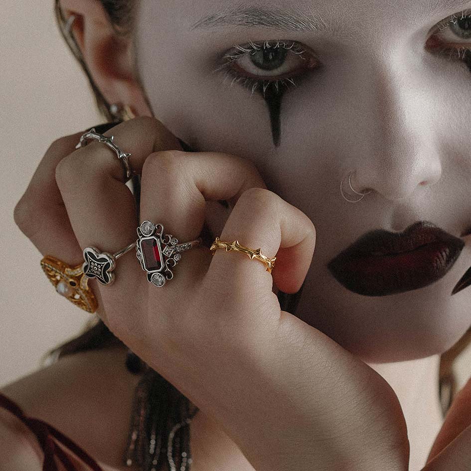 TAUNT. Thorn Stacking Ring - Gold - Image 3