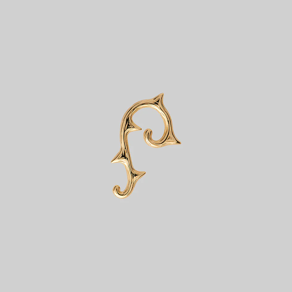 TAUNT. Thorn Stud Earring - Gold - Image 2