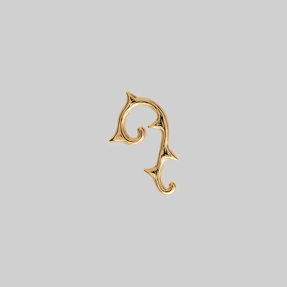 TAUNT. Thorn Stud Earring - Gold - Image 3