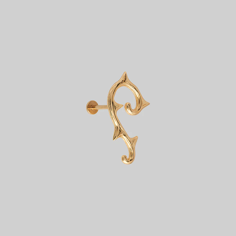 TAUNT. Thorn Stud Earring - Gold - Image 5