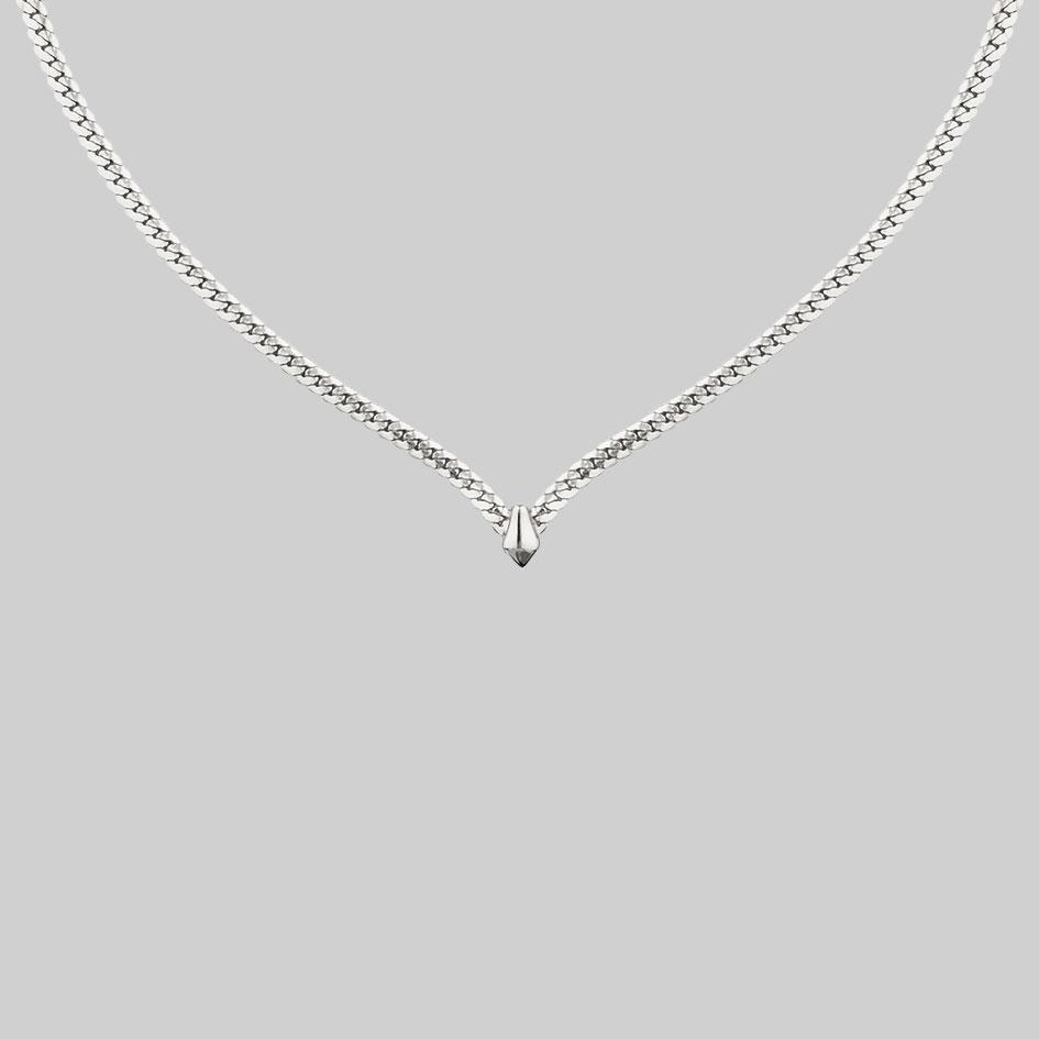 The Chevron Collar - Silver