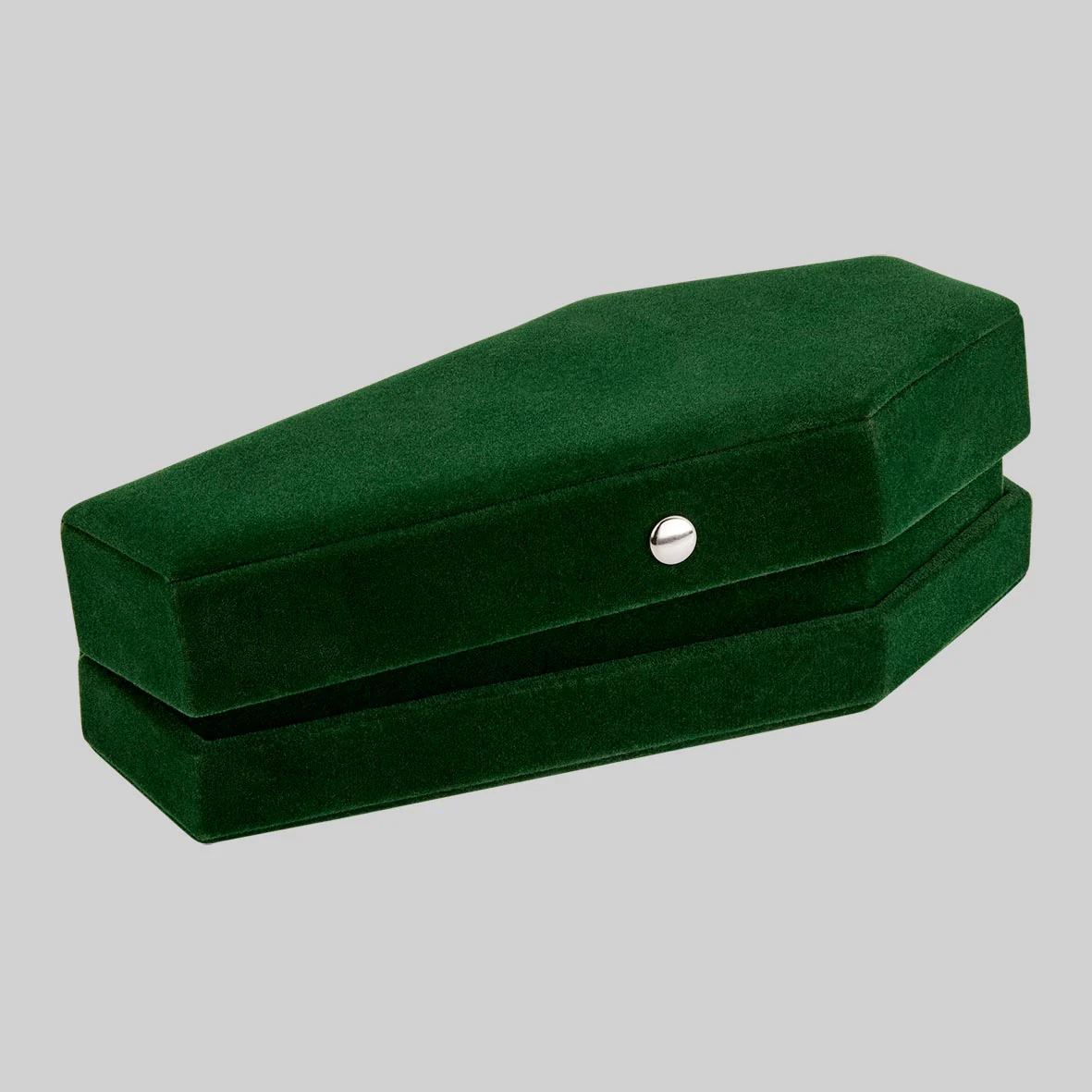 The Moss Green Velvet Coffin Ring Case - Image 3