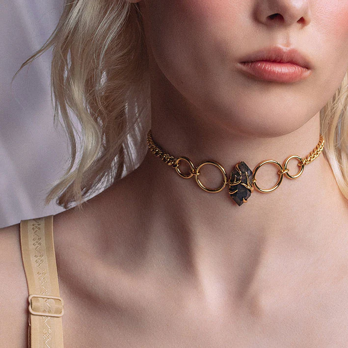 The Swamp Roots Gemstone Choker - Gold - Image 2