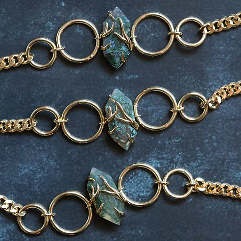 The Swamp Roots Gemstone Choker - Gold - Image 3
