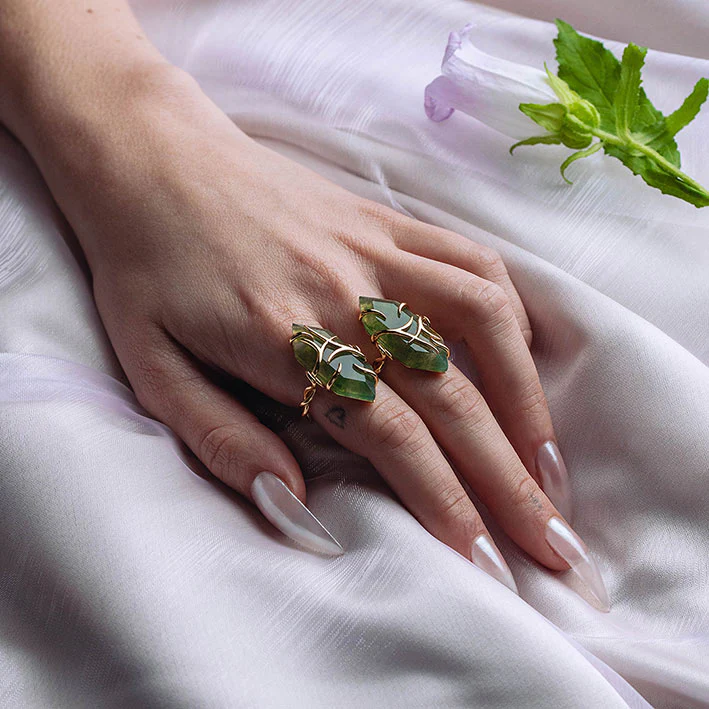The Swamp Roots Gemstone Ring - Gold - Image 2