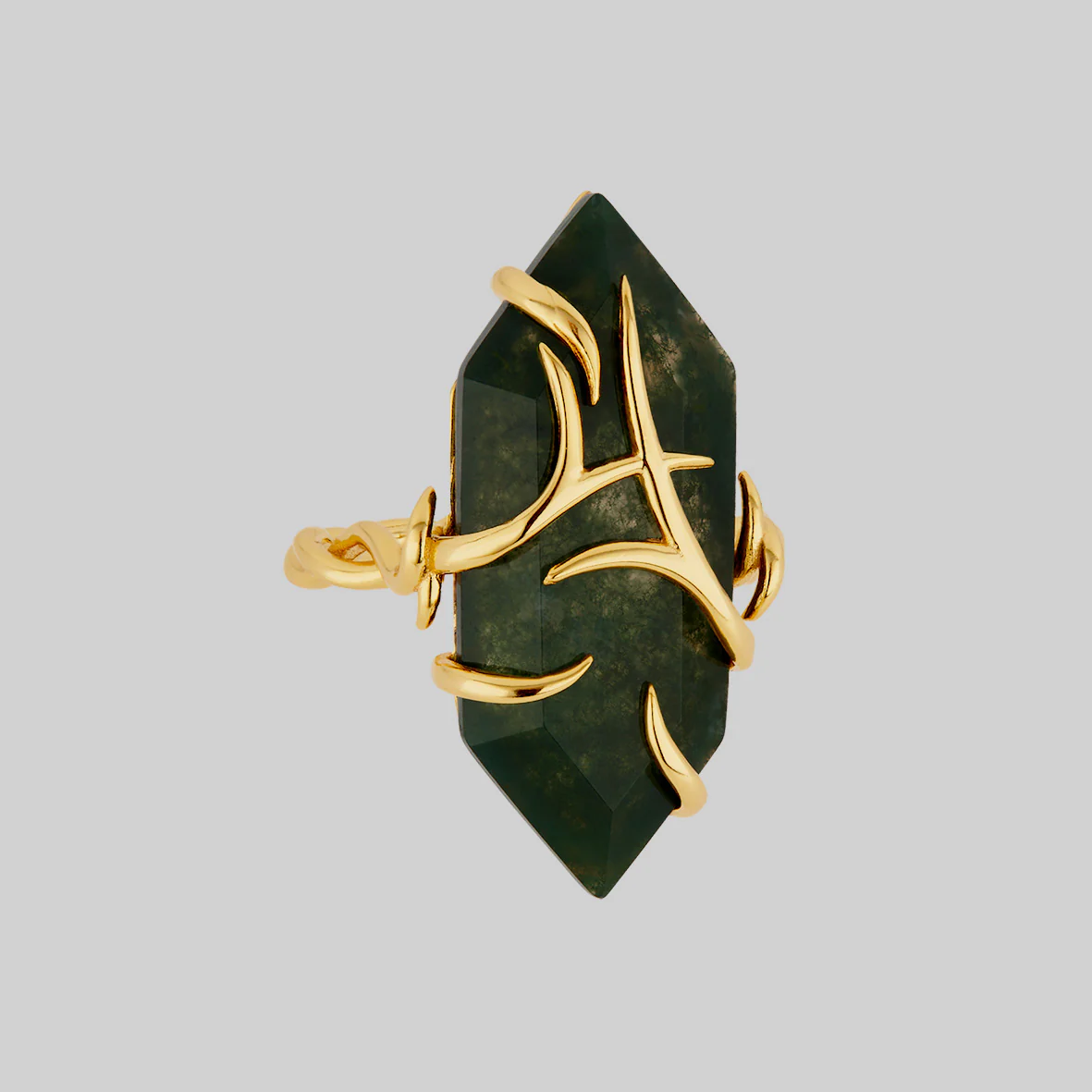 The Swamp Roots Gemstone Ring - Gold - Image 3