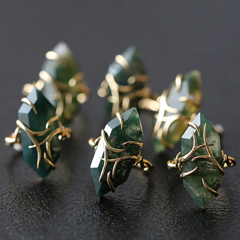 The Swamp Roots Gemstone Ring - Gold - Image 4