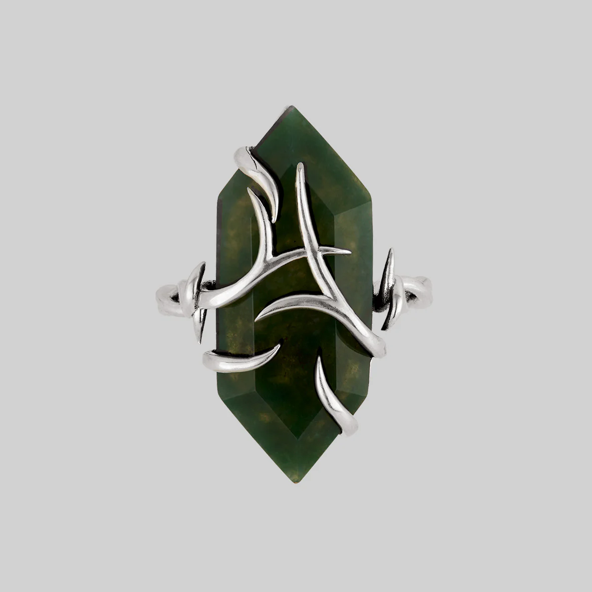 The Swamp Roots Gemstone Ring - Silver - Image 2